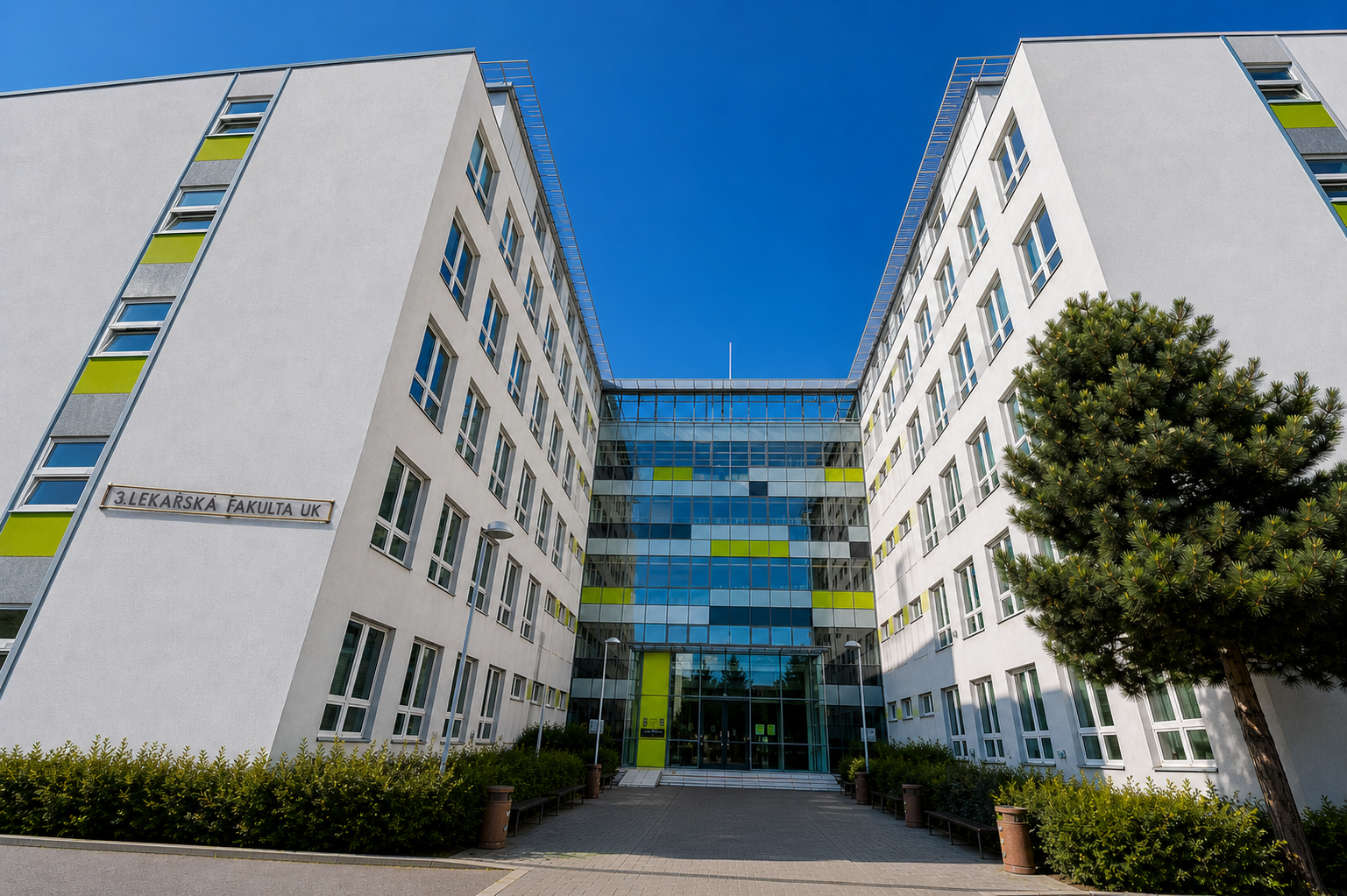 Charles University Third Faculty of Medicine main building entrance